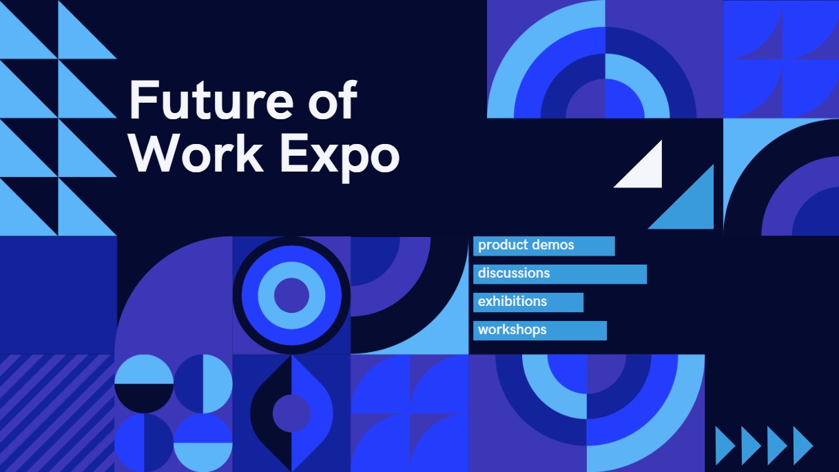 WorkCongress 2025 virtual conference banner showcasing future of work themes with product demos, expert panels, interactive workshops, and keynote speakers.